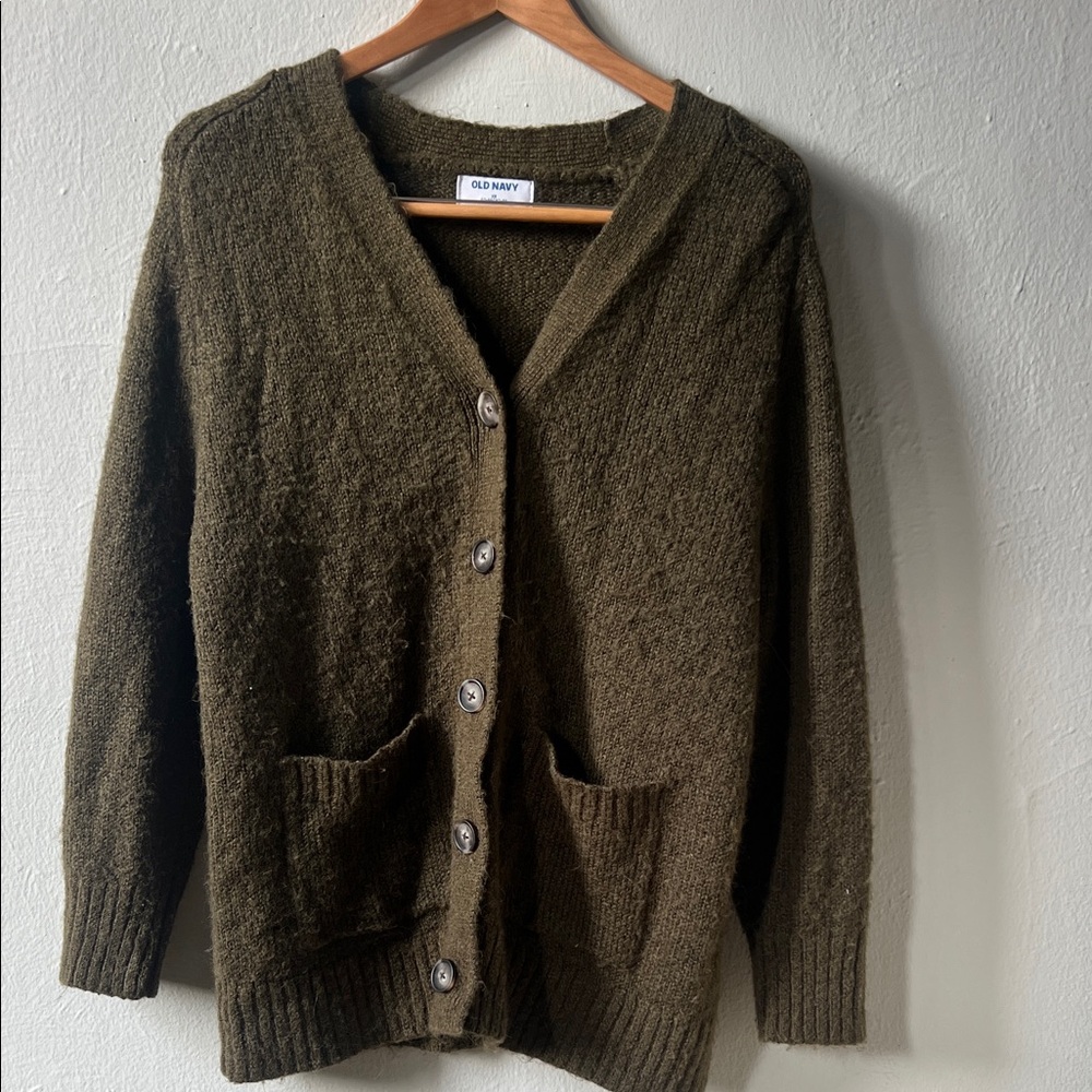 Old Navy Women's Dark Green Cardigan